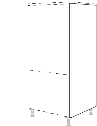 Abschlusswange in Korpushöhe HWK10