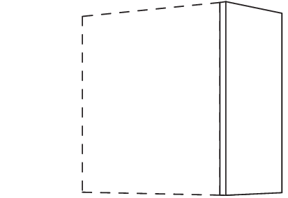 Abschluss- / Zwischenwange für Wandschränke, Höhe 1 WW10-1