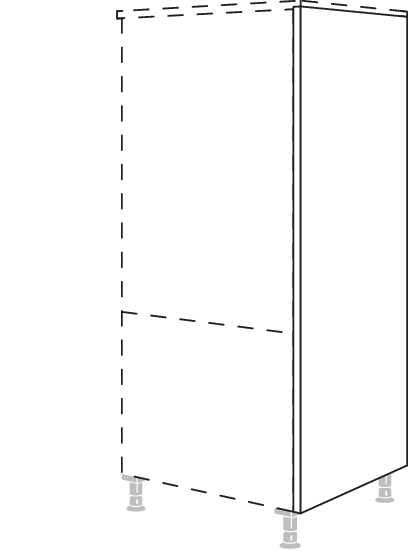 XL-Abschlusswange in Korpushöhe HWK25-X