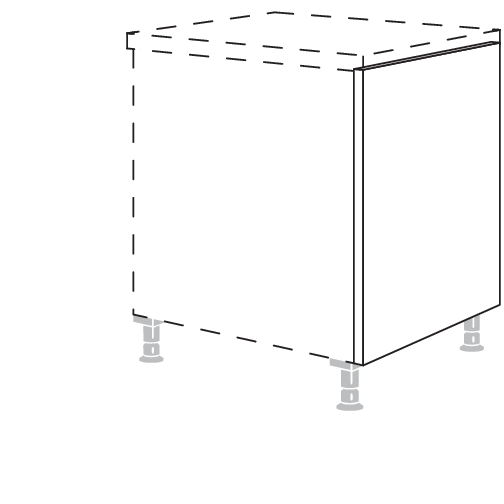 Abschlusswange in Korpushöhe UWK10