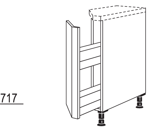 Auszugschrank, diagonal UZA15