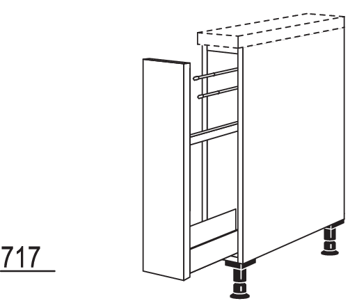Auszugschrank UAHT15