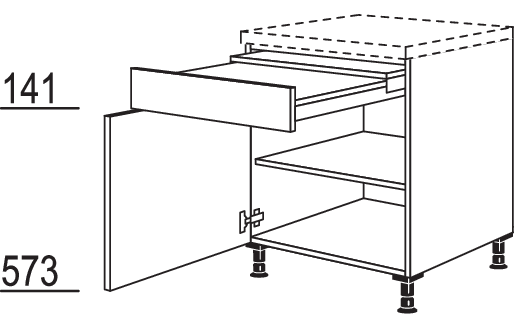 Unterschrank Ausziehtisch UT50