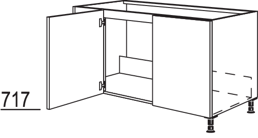 Spülen-Eckschrank SPUED120-40