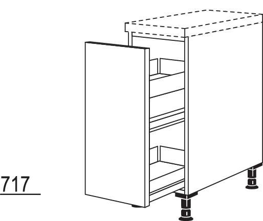 Auszugschrank UAMD20