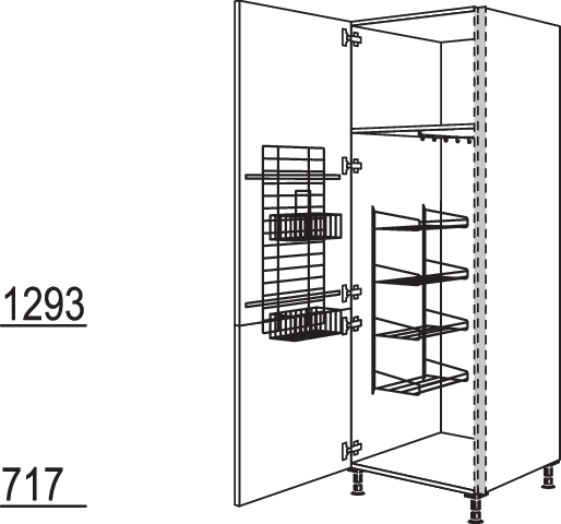 Besen-/ Geräteschrank NHSB40-1