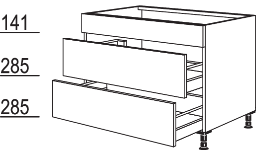 Spülen-Auszugschrank SPU2A100