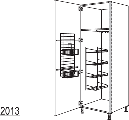 Besen-/ Geräteschrank NHSBF60-1