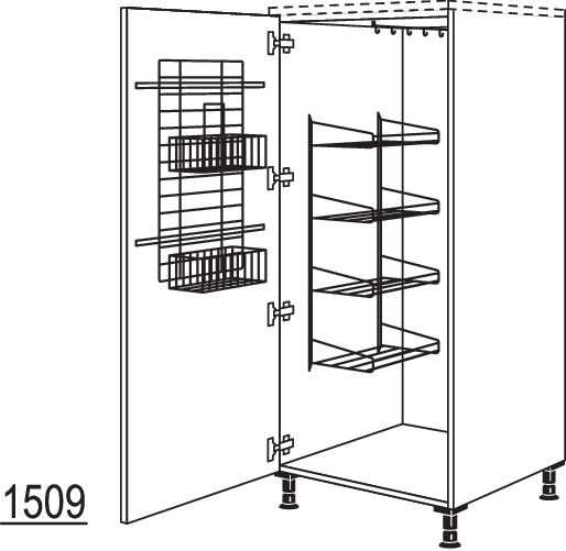 Besen-/ Geräteschrank HBF60