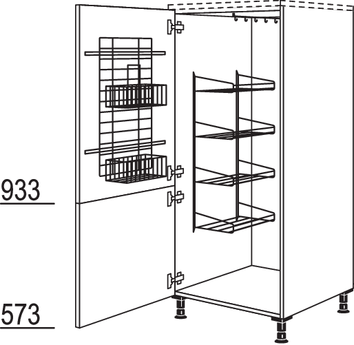 Besen-/ Geräteschrank HB60