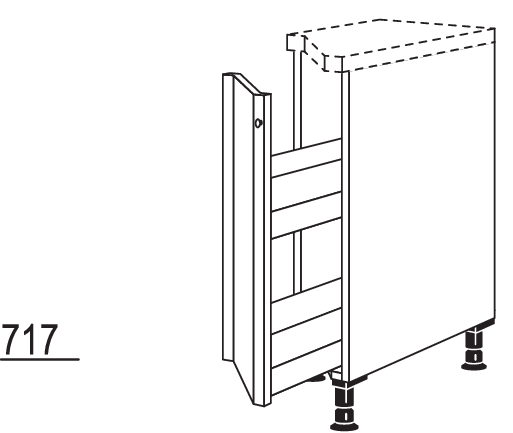 Auszugschrank, diagonal UZAD30