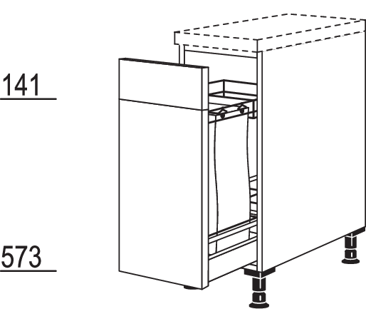 Baguetteschrank UABT30
