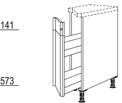 Auszugschrank, diagonal UZA30