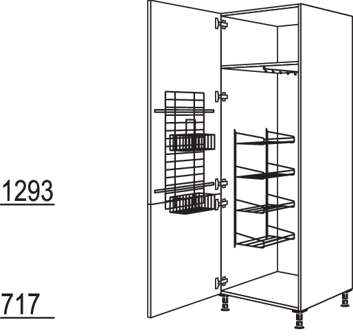 Besen-/ Geräteschrank HDB60-1