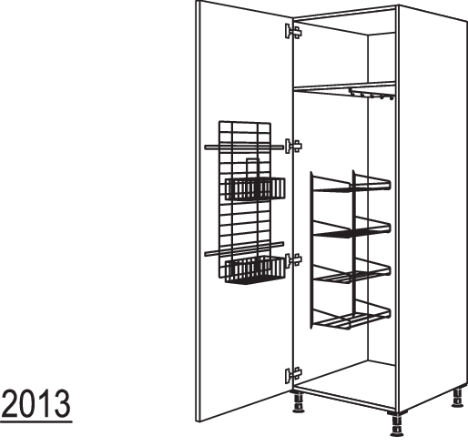 Besen-/ Geräteschrank HBF60-1
