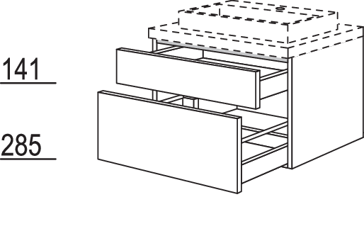 Waschtischschrank BWSA100-43