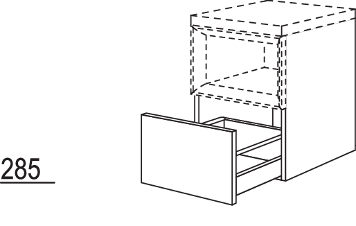 Auszugschrank für Regaleinsatz Case BUACO100-58
