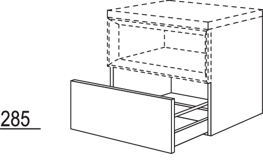 Auszugschrank für Regaleinsatz Case BUACO60-58