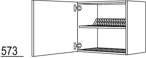 Wandschrank mit Abtropfgitter WAG60-58