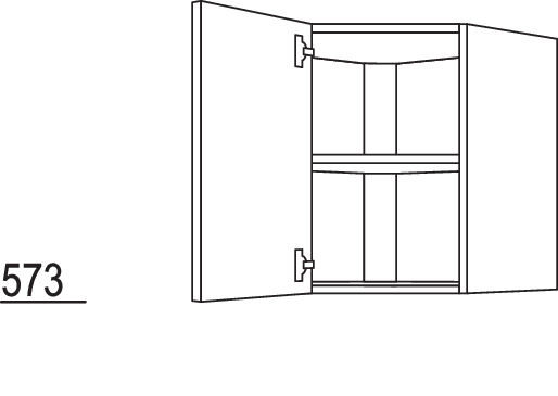 Wand-Eckschrank, diagonal WED65-58