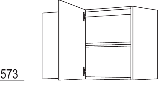 Wand-Eckschrank WE90-45-58
