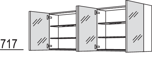 Spiegelschrank WBSP80-1