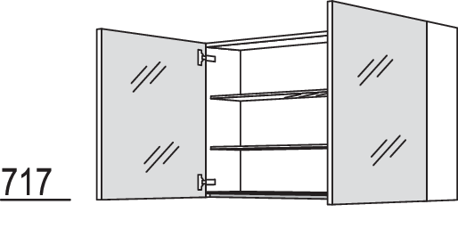 Spiegelschrank WBSP100-1