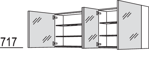 Spiegelschrank WBSPA80-1