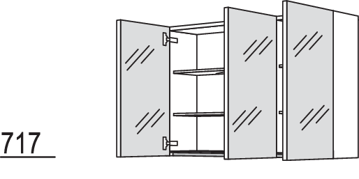 Spiegelschrank WBSP390-1