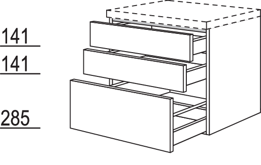 Auszugschrank BU2SA100-58