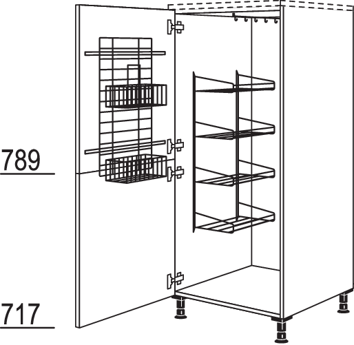 Besen-/ Geräteschrank HDB60