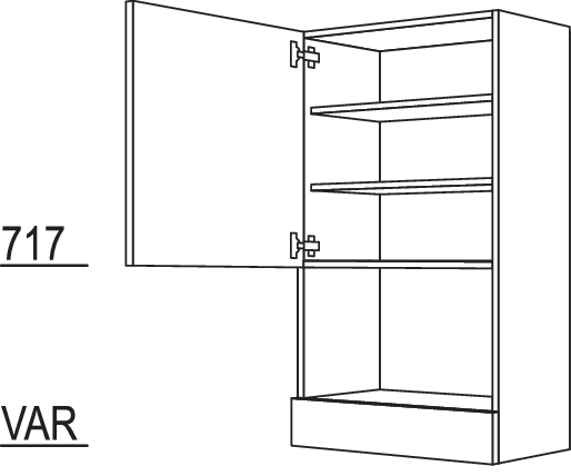 Aufsatzschrank für Mikrowellengeräte AM50-1