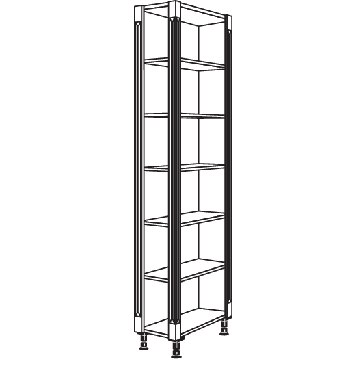 XL-Abschlussregal Landhaus HRA-PI-1X
