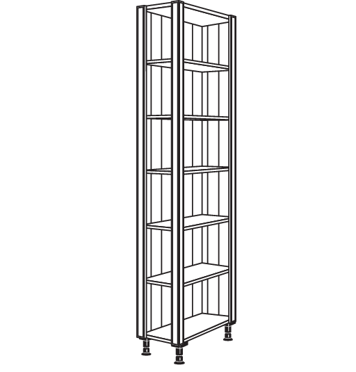 XL-Abschlussregal Landhaus HRA-PIH-1X