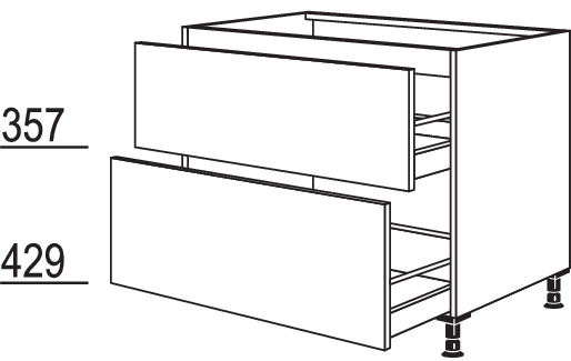XL-Spülen-Auszugschrank SPUDSA80-X