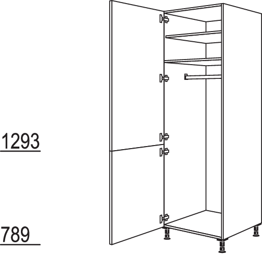 XL-Garderobenschrank HDWG40-1X