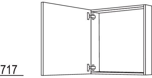 Wandschrank-Rahmenteil WRT50-1