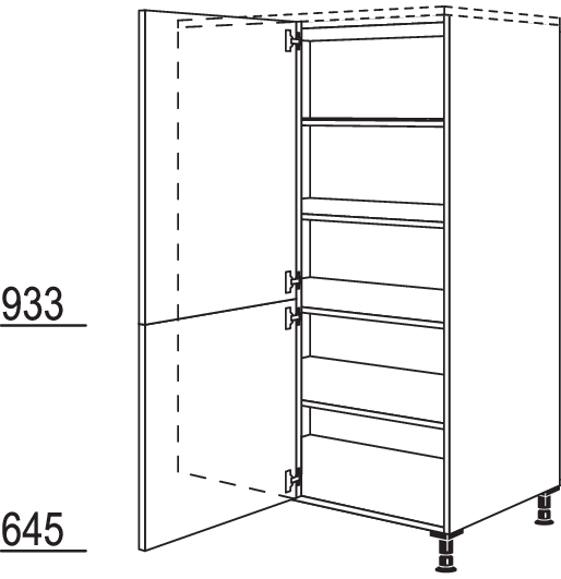 XL-Eck-Highboard HE100-45-X