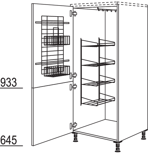 XL-Besen-/ Geräteschrank HDB40-X