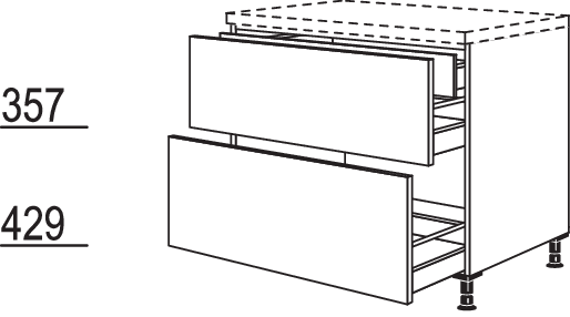 XL-Auszugschrank UI2DA100-X
