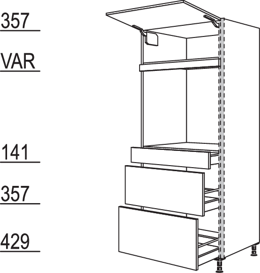 XL-Geräte-Umbau Backofen NGSDAOS2A76-1X