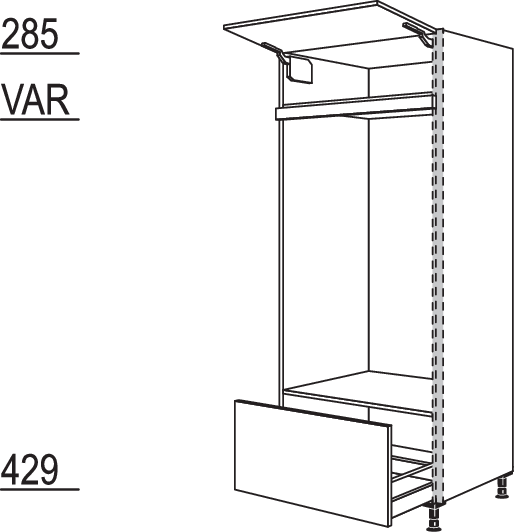 XL-Geräte-Umbau Doppel-Backofen NGSDAODA76-1X