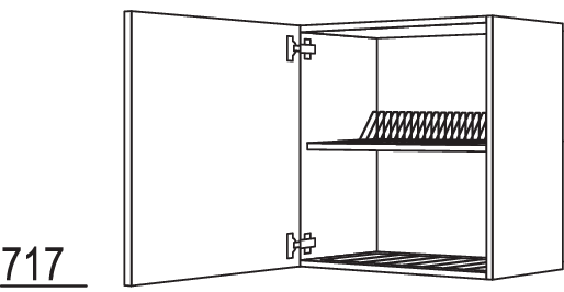 Wandschrank mit Abtropfgitter WAG60-1