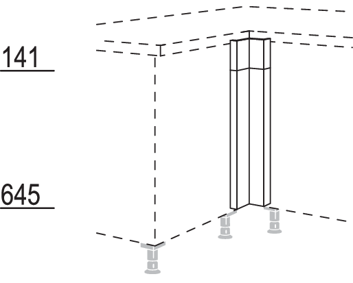 XL-Winkelpassstück in Türausführung, variabel UPE-VT-X