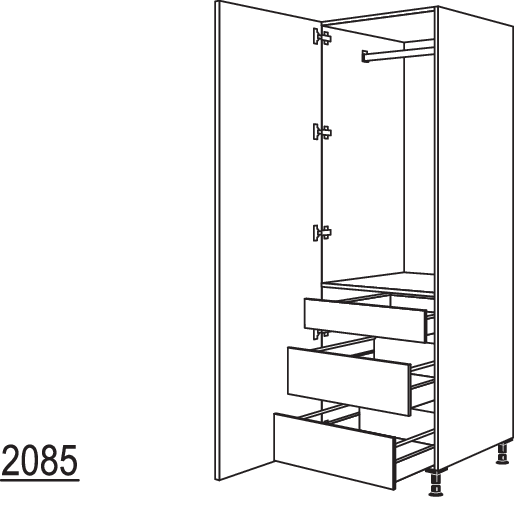 XL-Garderobenschrank HWGIAF60-1X