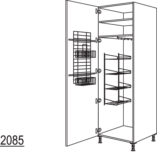 XL-Besen-/ Geräteschrank HBF40-1X