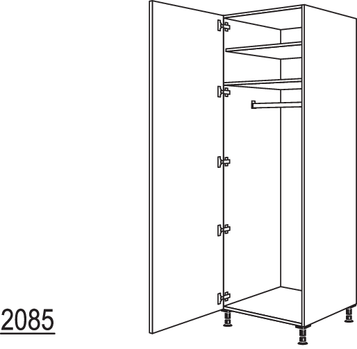 XL-Garderobenschrank HWGF60-1X