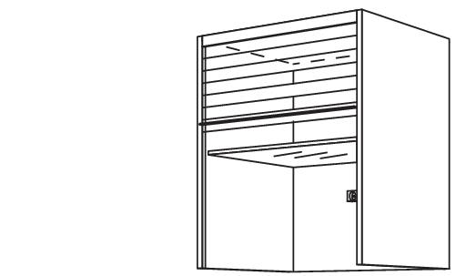Aufsatzschrank Glas-Jalousie AJG60-75