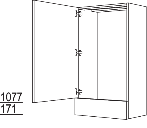 Aufsatzschrank für Wasserboiler AWB60-1