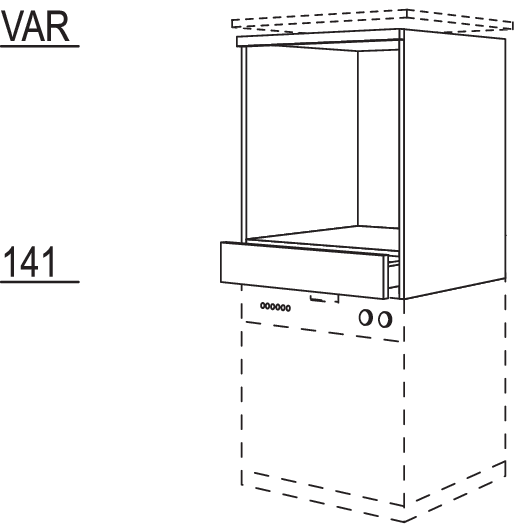 XL-Geräte-Umbau Backofen / Geschirrspüler GOGSP60-X